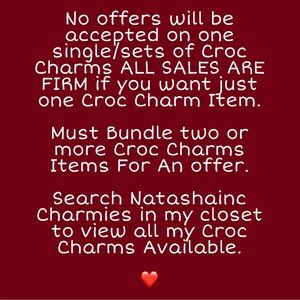 Firm Price For One Croc Charm Item